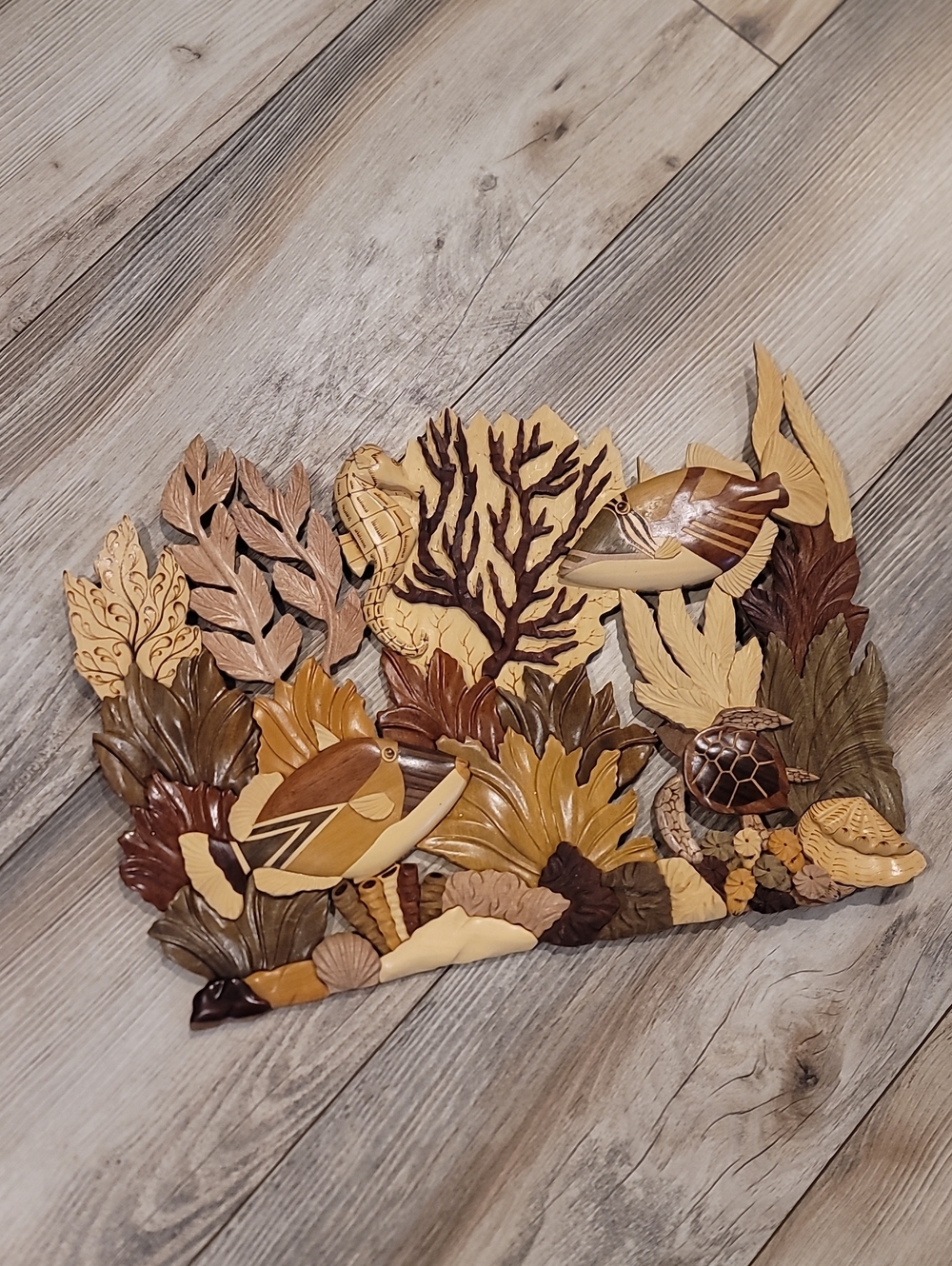 Beautiful Carved Wooden Art Piece